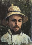 Gustave Caillebotte Self-Portrait in Colonial Helmet oil painting
